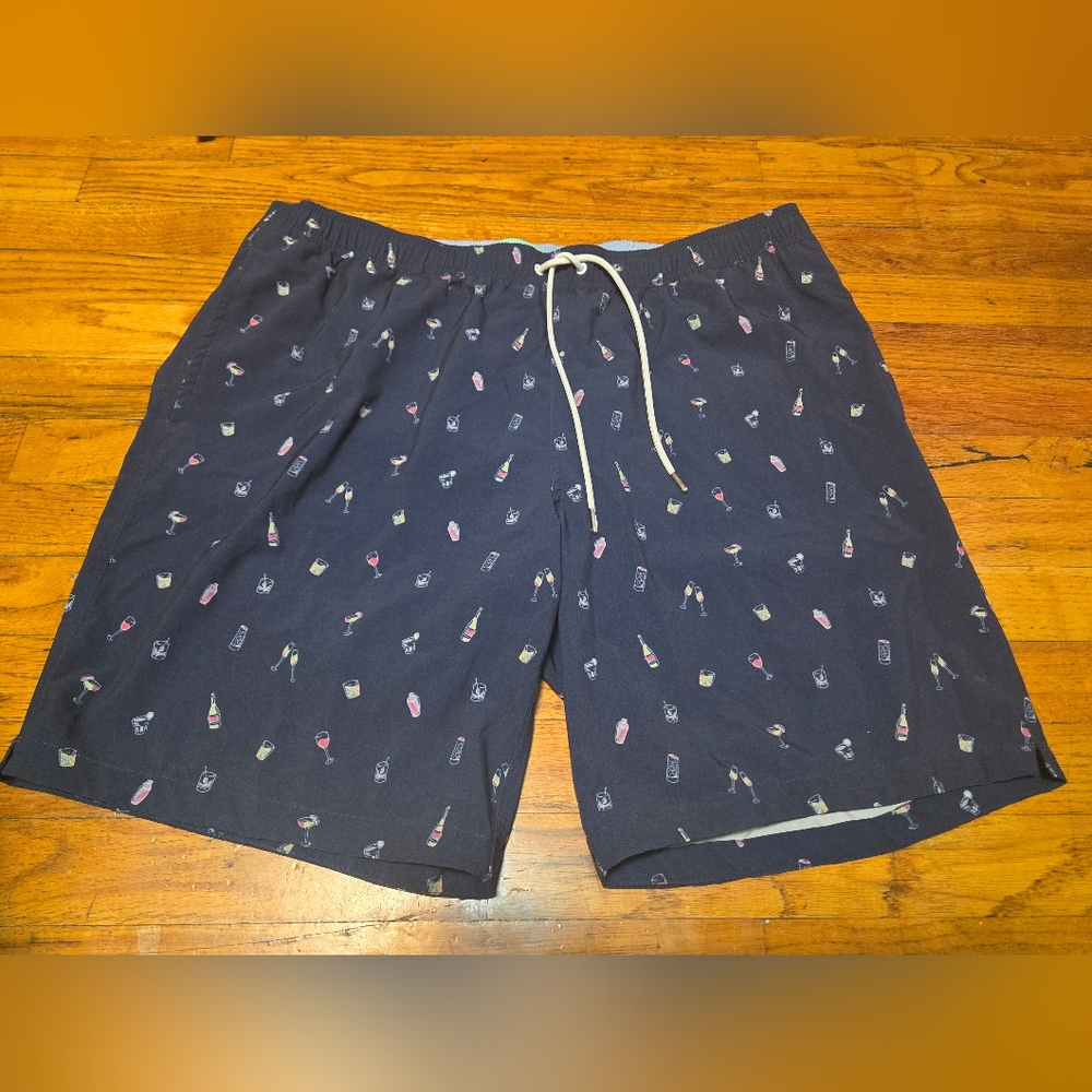 Bonobos Shorts Mens XL Blue Riviera Swim Trunks 9" Inseam Beach Stretch